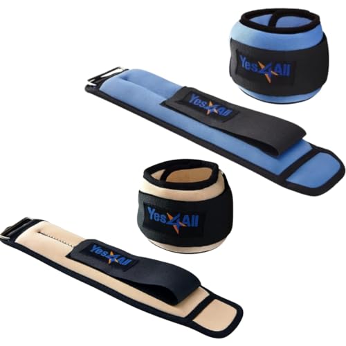 Yes4All Combo Wrist & Ankle Weights (1lbs + 2lbs) with Adjustable Strap for Women, Men, Adjustable Strap for Walking, Pilates, Gym Fitness Workouts - Image 1