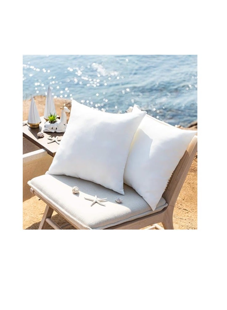 Phantoscope Outdoor Pillow Inserts - Square Form Water Resistant Microfiber Throw Pillows, Couch Sham Cushion Stuffer 20 x 20 inches, 2 Count - Image 2
