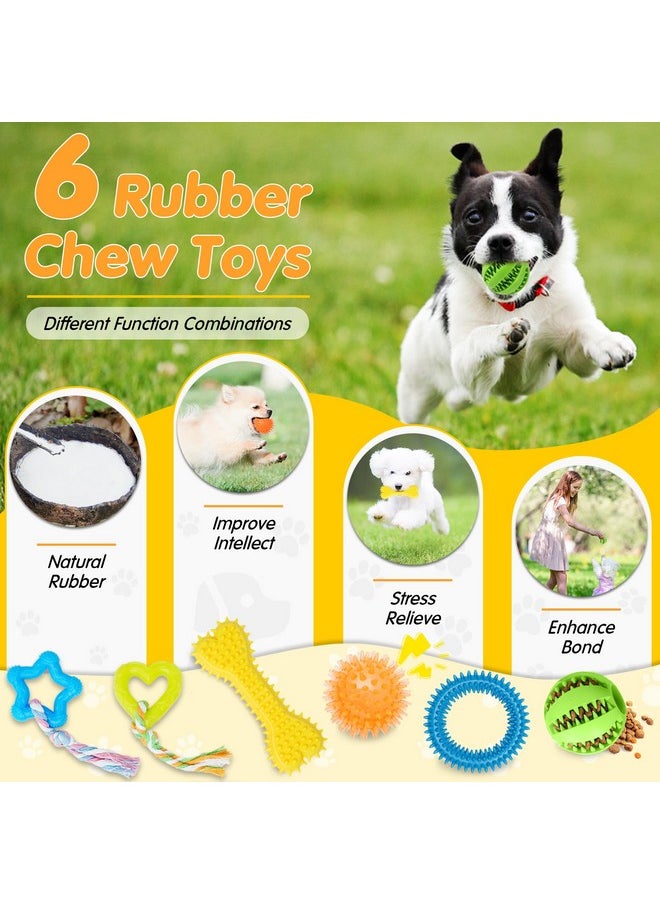 Zeaxuie - 25 Pack Luxury Dog Chew Toys For Puppy, Dog Toys With Ropes Puppy Chew Toys, Treat Ball And Squeaky Puppy Toys For Teething Small Dogs - Image 1
