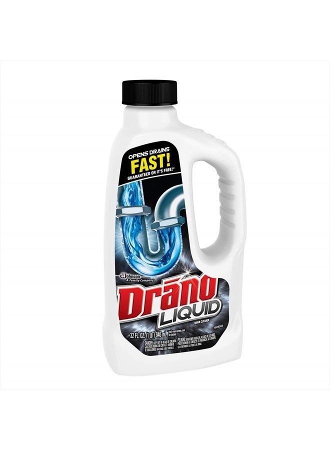 Drano Liquid Drain Clog Remover and Cleaner for Shower or Sink Drains Unclogs and Removes Hair Soap Scum Blockages, Multi, 32 Fl Oz - Image 3