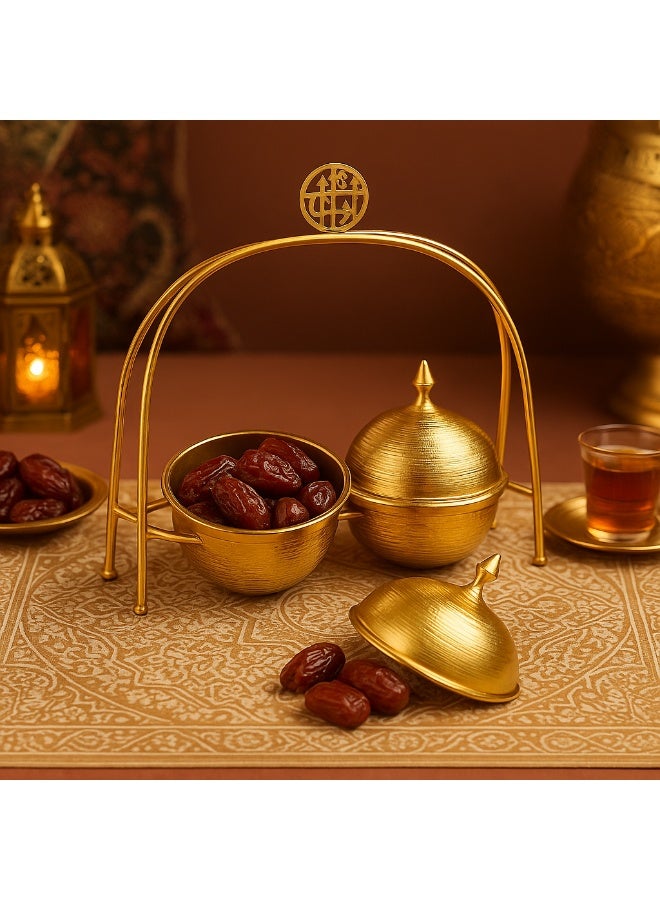 DIVA LADY 🌟 Luxury Gold Metal Dates & Serving Holder – A Statement of Elegance and Refinement ✨ - Image 1