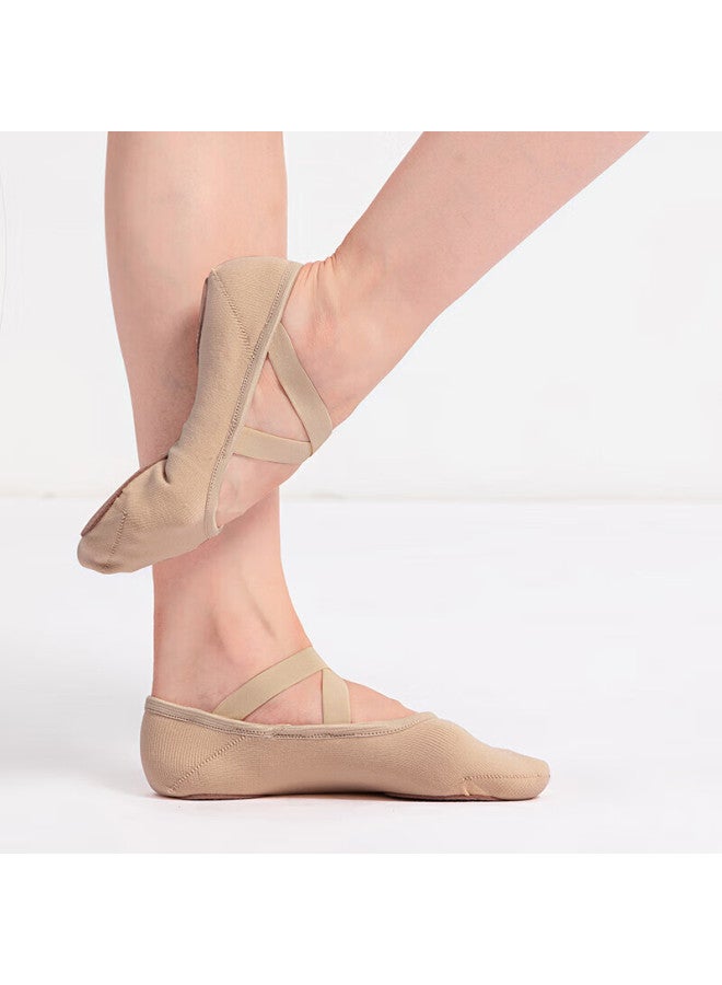 Sansha Ballet Practice Shoes For Women, Fully Elastic Dance Shoes, Soft-soled Shoes, Dancing Cat Paw S79k, Light Brown, Size 41 - Image 2