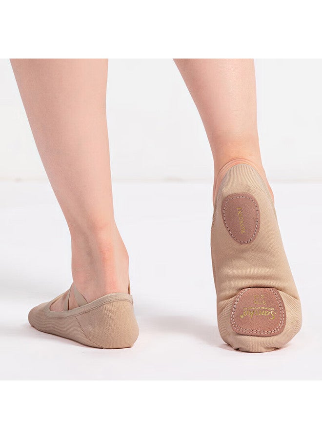 Sansha Ballet Practice Shoes For Women, Fully Elastic Dance Shoes, Soft-soled Shoes, Dancing Cat Paw S79k, Light Brown, Size 41 - Image 4