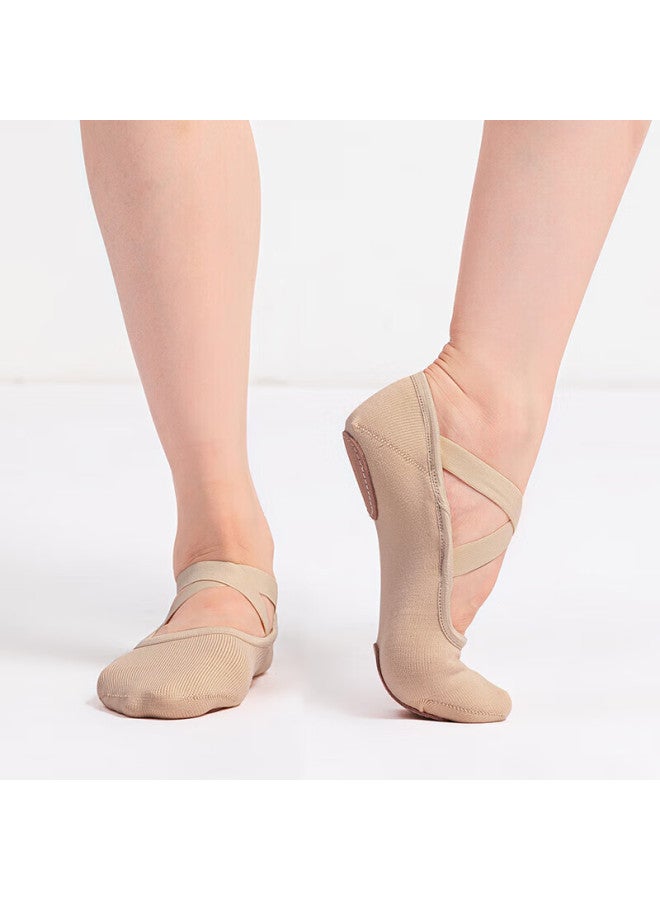 Sansha Ballet Practice Shoes For Women, Fully Elastic Dance Shoes, Soft-soled Shoes, Dancing Cat Paw S79k, Light Brown, Size 41 - Image 5