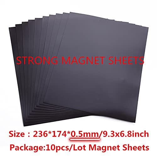 Briartw 10 Pack 9.3x6.85inch Large Size Magnet Sheets for Dies Storage Magnetic Sheets for Crafts Non Adhesive for Metal Cutting Dies Storage Orangize Crafts Tool ScrapbookingFlexible Placement 0.5mmThickness - Image 2
