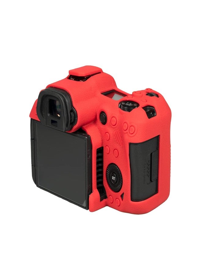 ستسي توب جراب كاميرا STSEETOP لكاميرا Canon R5C - غطاء سيليكون واقٍ لكاميرا DSLR، قفص قابل للفصل، مقاوم للصدمات والغبار (أحمر) - Image 4