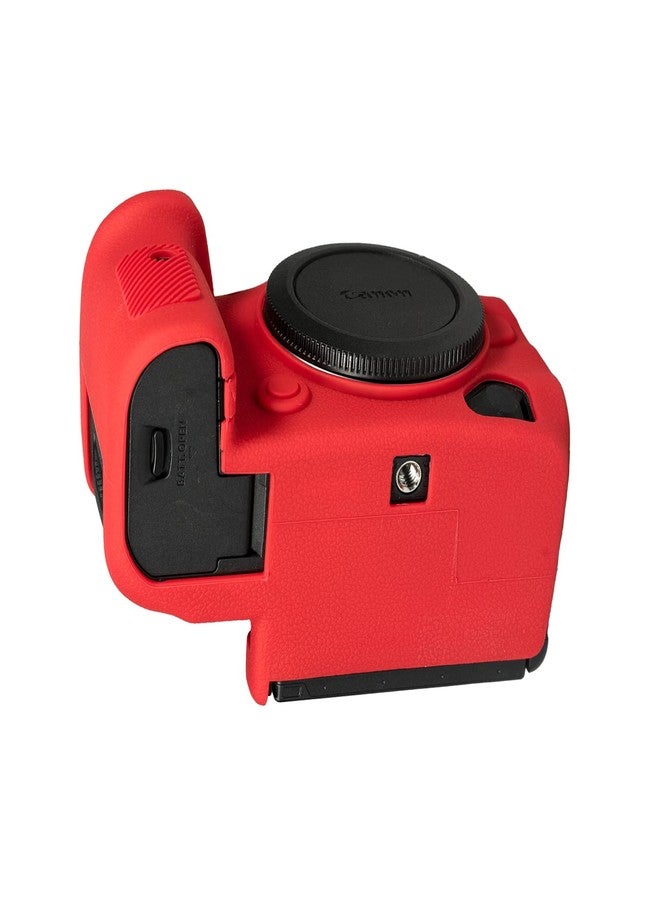 ستسي توب جراب كاميرا STSEETOP لكاميرا Canon R5C - غطاء سيليكون واقٍ لكاميرا DSLR، قفص قابل للفصل، مقاوم للصدمات والغبار (أحمر) - Image 5