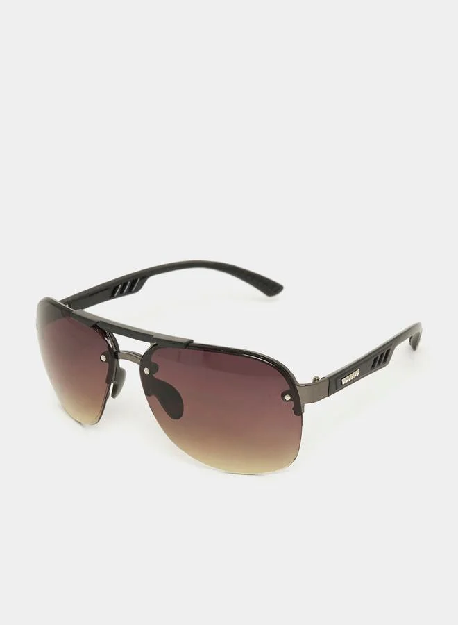 Styli Double Bridge Aviator Sunglasses