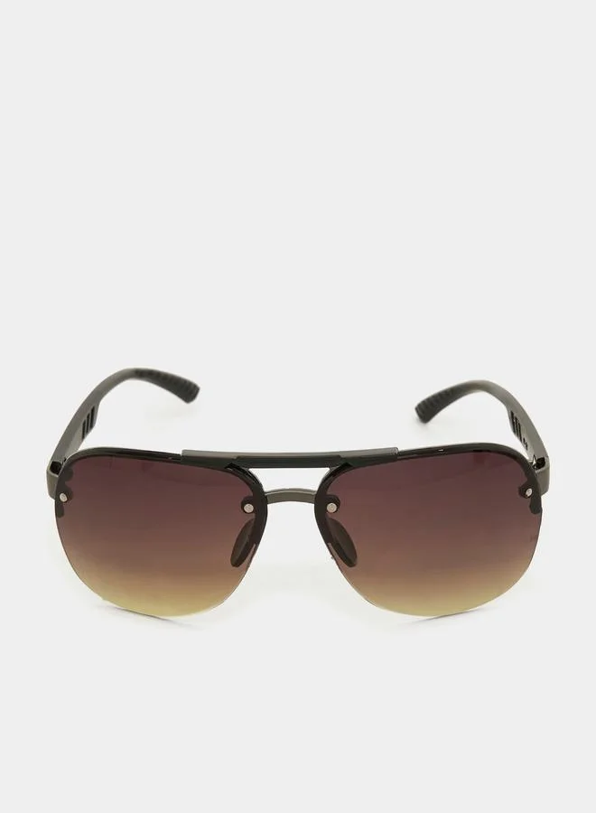 Styli Double Bridge Aviator Sunglasses