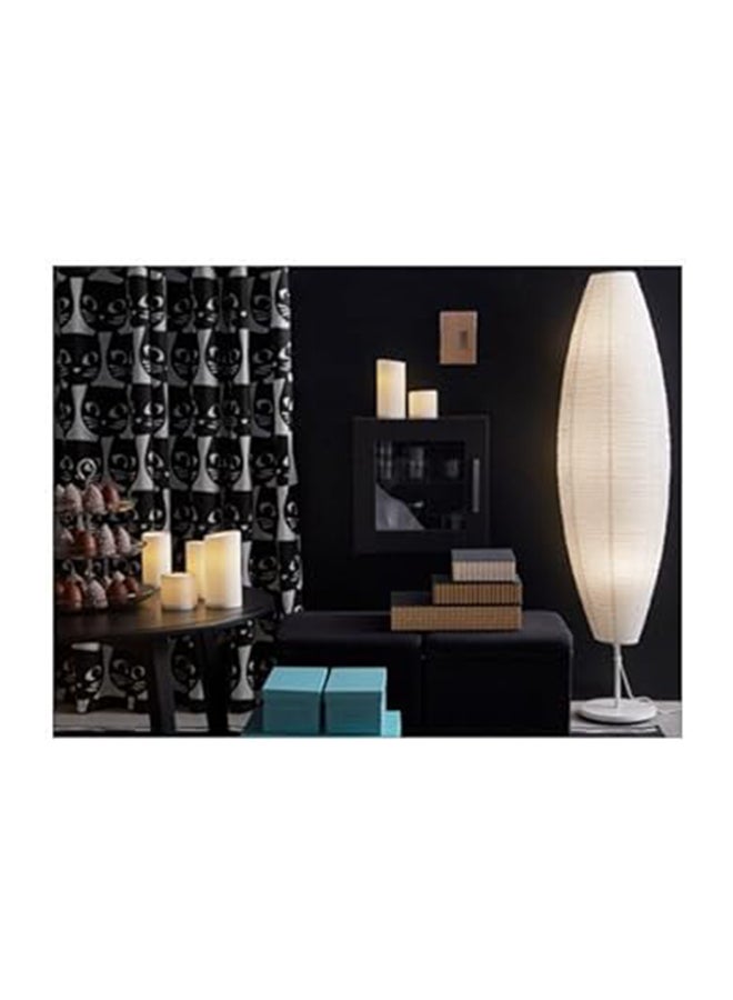 مصباح أرضي أبيض بيضاوي أبيض  سويدي