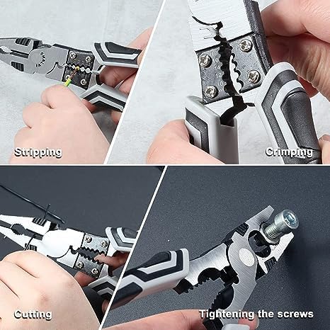 Cheet enterprise 5 in 1 Multipurpose with Gripping Wrench Wire Cutter Crimping Tool Wire Stripper Fuction - Image 5