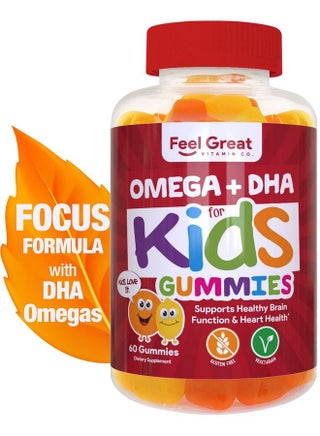 Feel Great Vitamin Co. Complete Dha Gummies For Kids; With Omega 3 6 9 + Dha Vitamin C; Supports Healthy Brain Function Vision & Heart Health; Gluten Free Vegetarian; 60 Gummies - pzsku/Z3139B347EB4F027F51D7Z/45/_/1682313870/e0f8909c-c8bb-4f56-abf4-74202b32705e