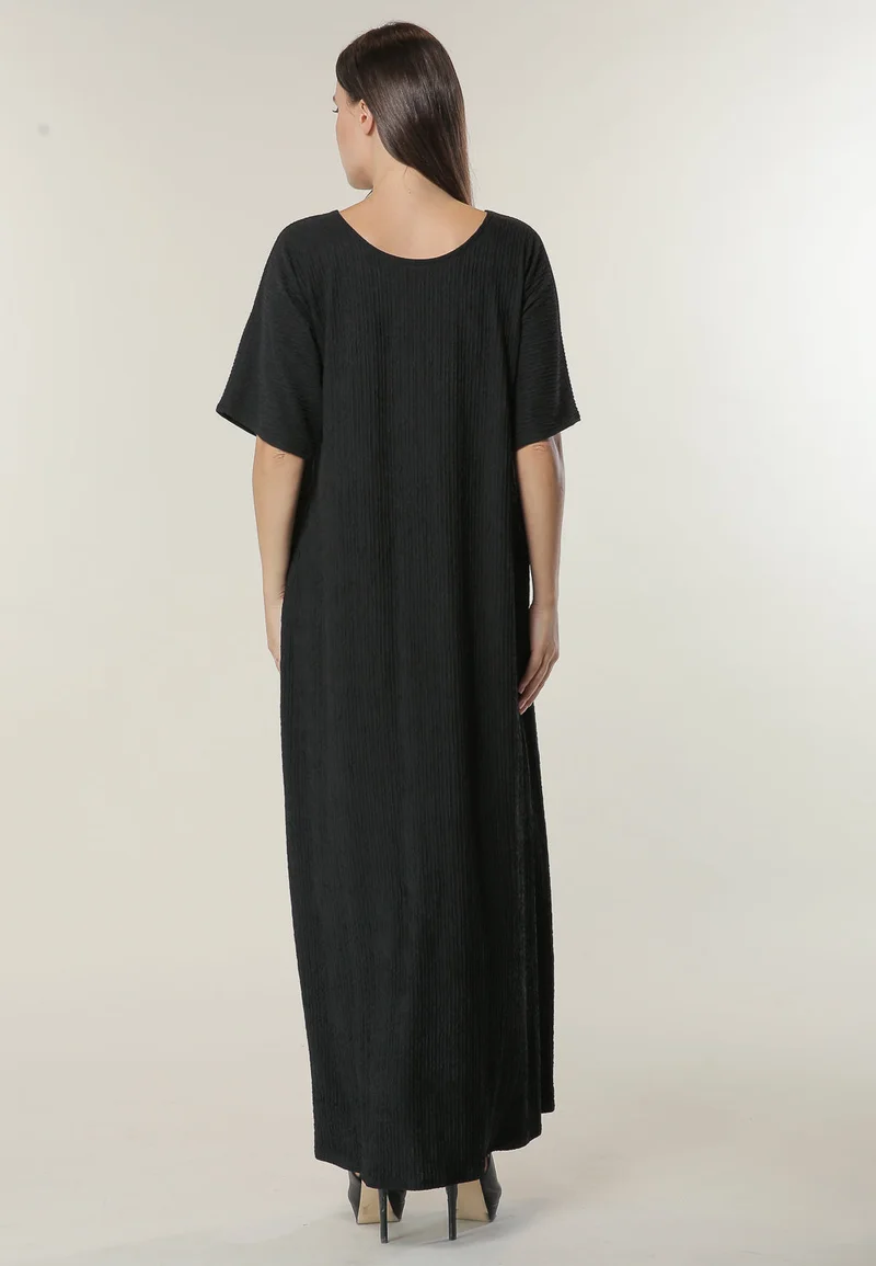Moistreet Elegant Crew Neck Casual Abaya