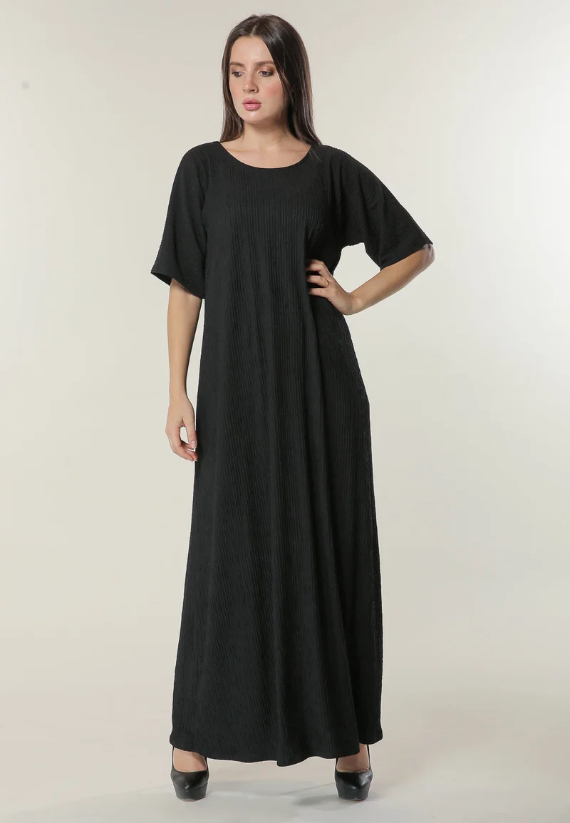 Moistreet Elegant Crew Neck Casual Abaya