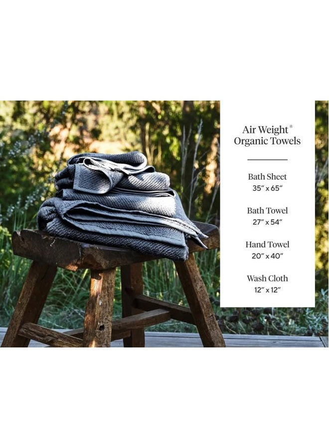 Coyuchi Air Weight Organic Wash Cloth, 12"x12", Alpine White - Image 3