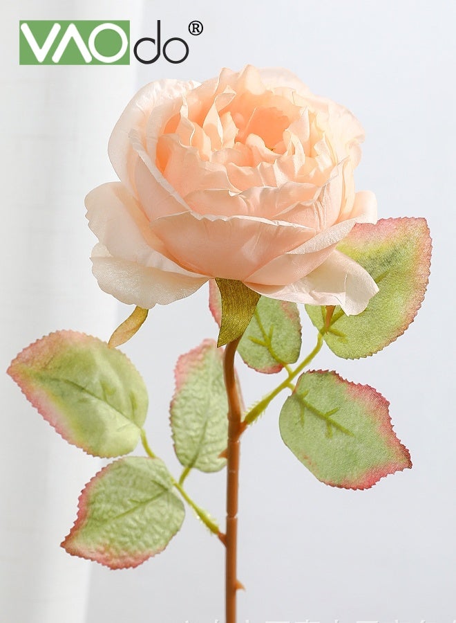 فاو دو 7 قطع من الزهور الاصطناعية، باقة زهور ورد مزيفة مختلطة، ورود حريرية ملونة، تنسيقات زهور صناعية لتزيين حفلات الزفاف المنزلية - Image 2