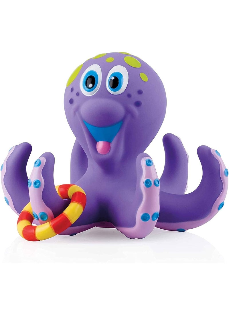 Nuby Nuby Octopus Bath Toy with 3 Rings - Interactive Bath Toys for Babies  - Image 2