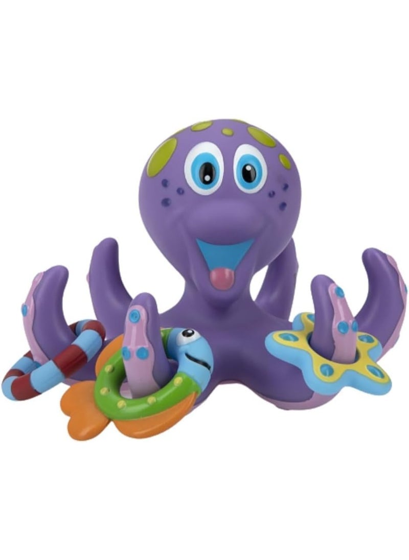 Nuby Nuby Octopus Bath Toy with 3 Rings - Interactive Bath Toys for Babies  - Image 1