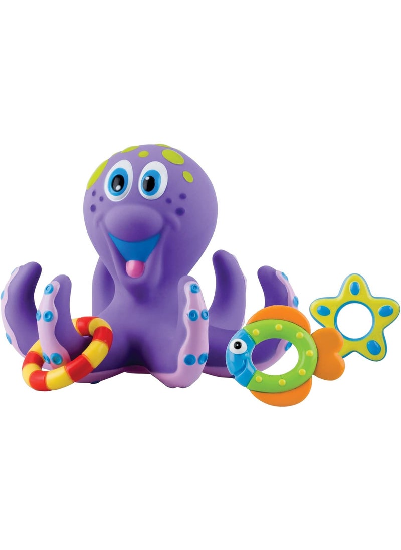 Nuby Nuby Octopus Bath Toy with 3 Rings - Interactive Bath Toys for Babies  - Image 3