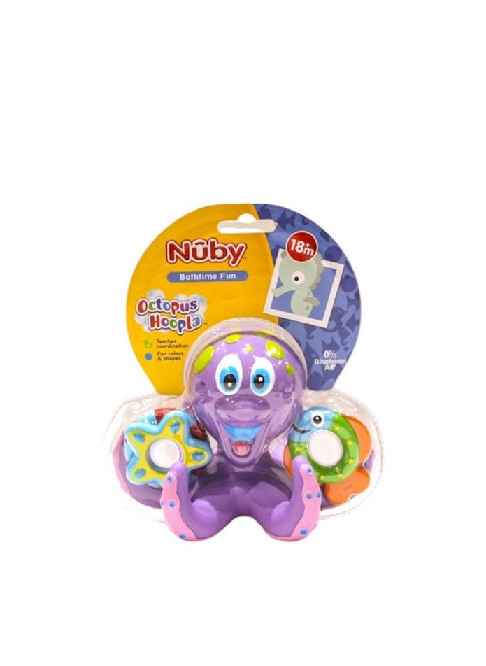 Nuby Nuby Octopus Bath Toy with 3 Rings - Interactive Bath Toys for Babies  - Image 4