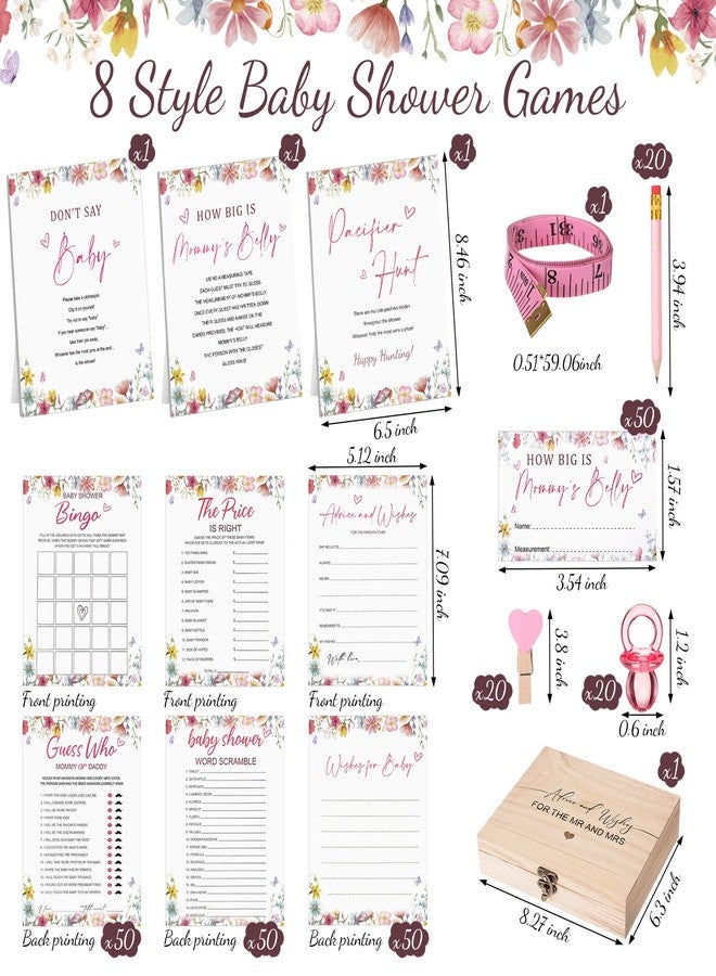 Anglechic Baby Shower Games 8 Games Floral Theme Baby Shower Bingo, Price is Right, Guess Who Mommy or Daddy, Word Scramble Fun and Easy to Play Game Activity for Party Favors - Image 4