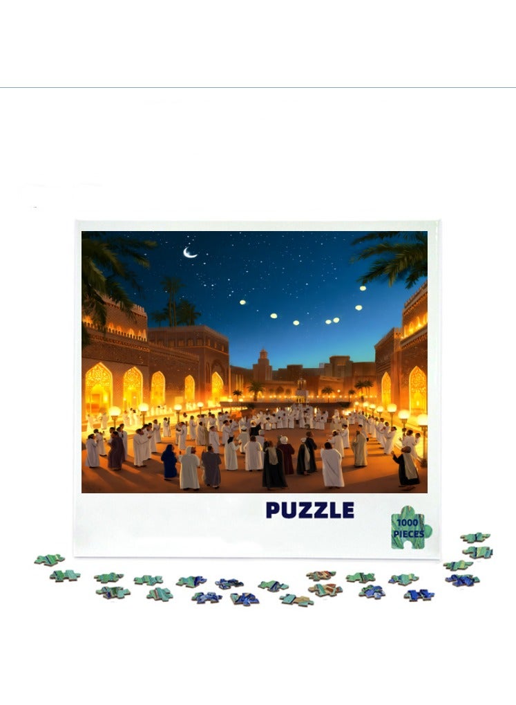 Anna 1000 Pieces Of Colorful Character Night Scene Puzzle - Image 2
