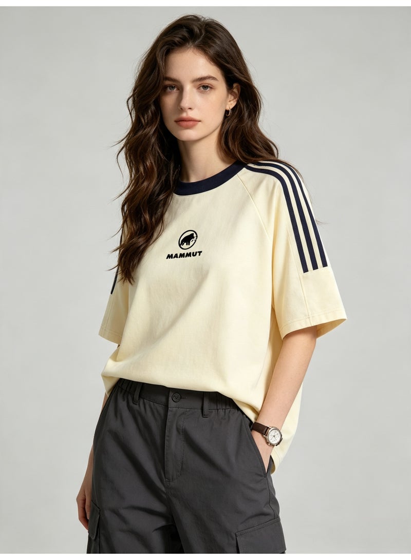 Mammut Contrast striped raglan sleeves loose short sleeve T-shirt - Image 4