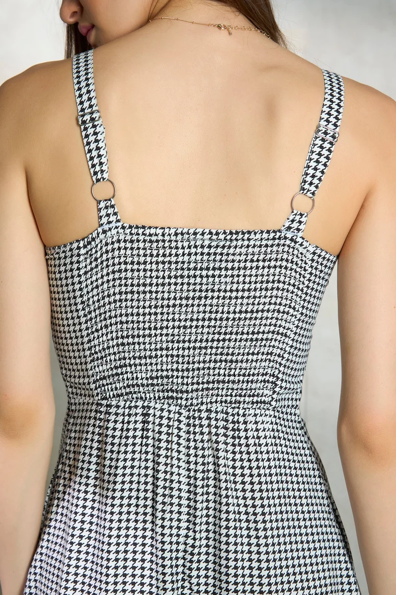 Virgio Houndstooth Mini Dress