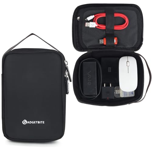 GadgetBite Pulse Mini Techbag Organizer for Travel Cables Chargers Power Banks and Adapters Compact Design for Easy Storage and Access Perfect for Electronics Accessories When Traveling - Image 1
