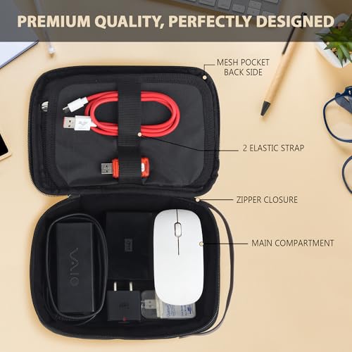GadgetBite Pulse Mini Techbag Organizer for Travel Cables Chargers Power Banks and Adapters Compact Design for Easy Storage and Access Perfect for Electronics Accessories When Traveling - Image 3
