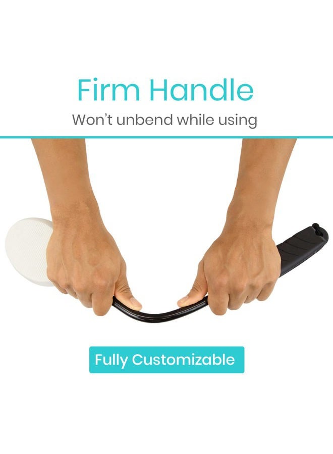 VIVE Bendable Lotion Applicator for Your Back - Easily Apply Sunscreen, Self Tanner, Moisturizer, & Cream to Feet, Back, & Body - Long Handled Shower Wand Brush for Women & Men - Reusable, Washable - Image 4