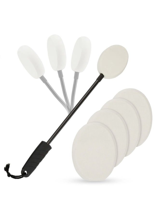 VIVE Bendable Lotion Applicator for Your Back - Easily Apply Sunscreen, Self Tanner, Moisturizer, & Cream to Feet, Back, & Body - Long Handled Shower Wand Brush for Women & Men - Reusable, Washable - Image 1