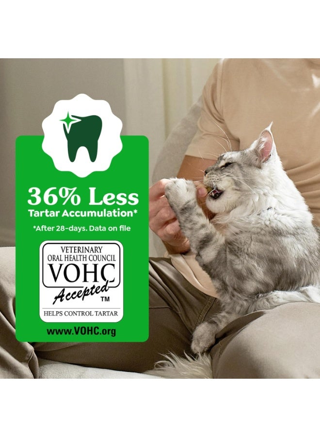 Greenies Feline Adult Dental Cat Treats, Oven Roasted Chicken Flavor, 21 oz. Tub - Image 4