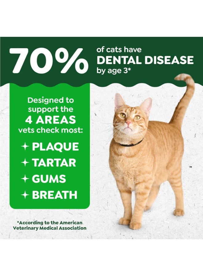 Greenies Feline Adult Dental Cat Treats, Oven Roasted Chicken Flavor, 21 oz. Tub - Image 3