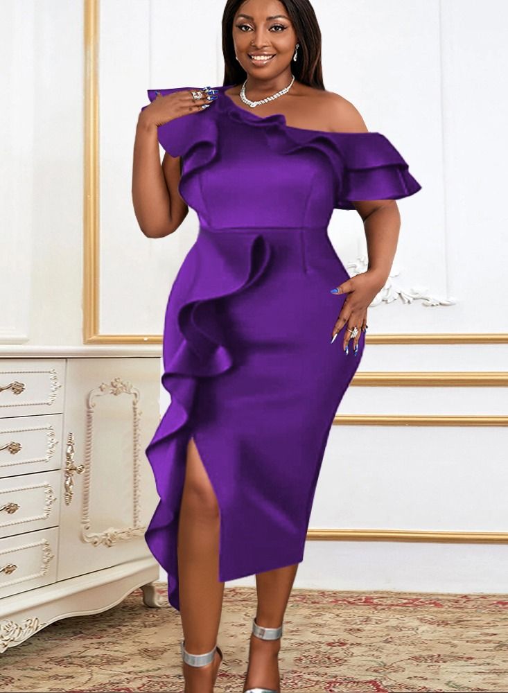 Loquat Fashionable And Generous Dress Purple  - Image 1
