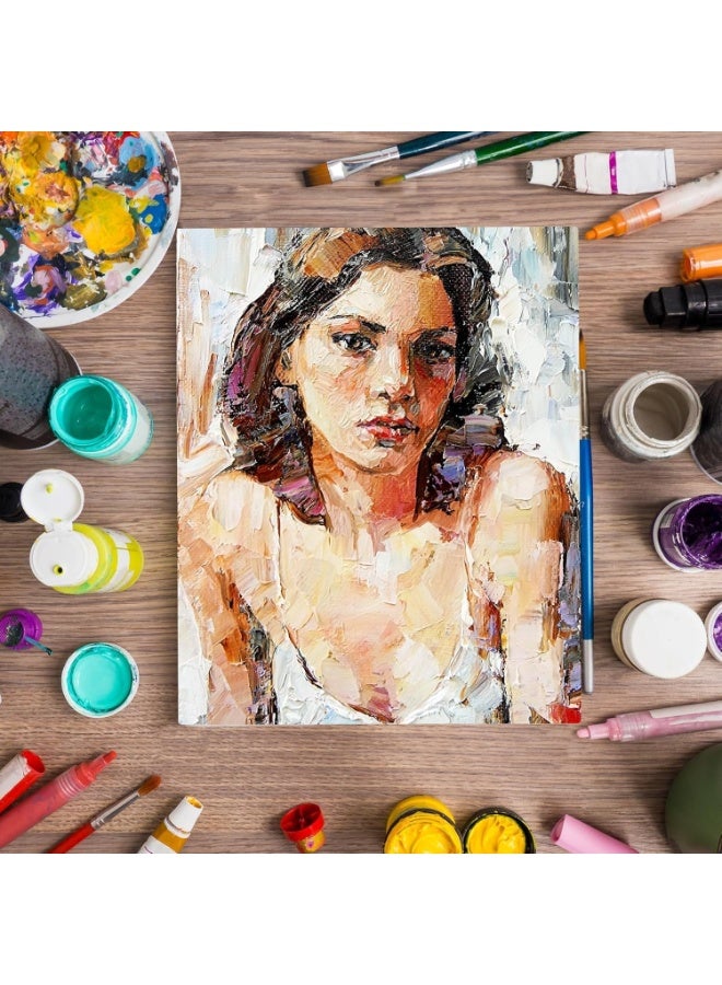 سلاسة طقم SLASA من 5 لوحات قماشية بيضاء مشدودة – 16 × 20 بوصة (40.6 × 50.8 سم)، سمك 5/8 بوصة، قماش قطن 100% معالج للرسم بالأكريليك والزيت والغواش والتيمبرا – مجموعة كبيرة للقماش الفني بقيمة ممتازة - Image 2