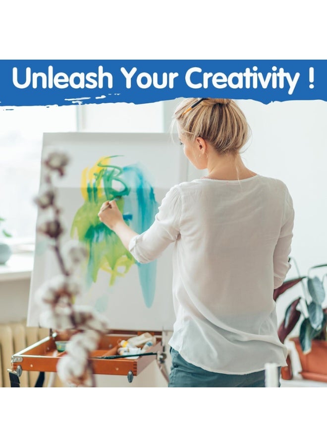 سلاسة طقم SLASA من 5 لوحات قماشية بيضاء مشدودة – 16 × 20 بوصة (40.6 × 50.8 سم)، سمك 5/8 بوصة، قماش قطن 100% معالج للرسم بالأكريليك والزيت والغواش والتيمبرا – مجموعة كبيرة للقماش الفني بقيمة ممتازة - Image 5