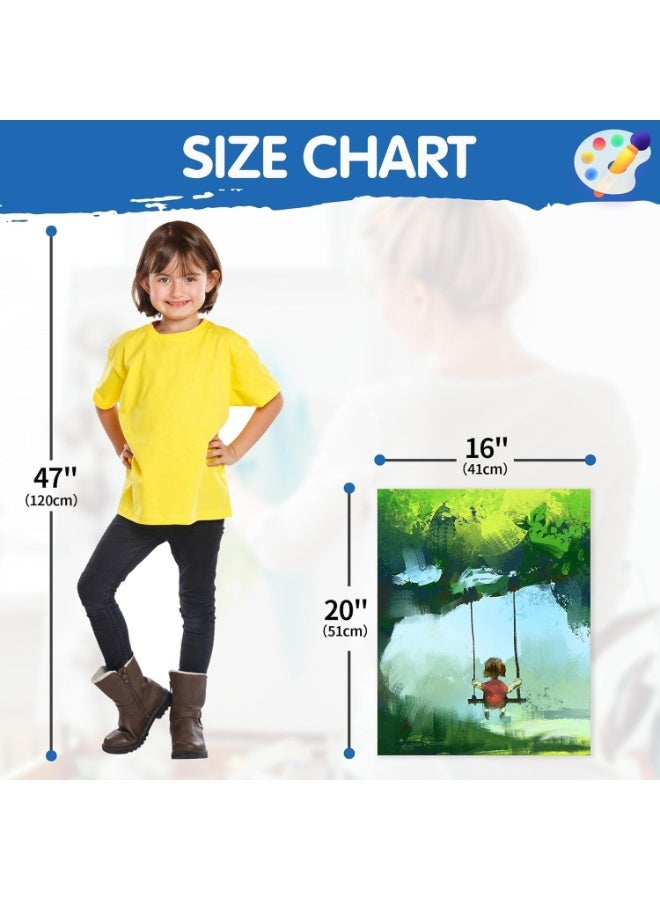 سلاسة طقم SLASA من 5 لوحات قماشية بيضاء مشدودة – 16 × 20 بوصة (40.6 × 50.8 سم)، سمك 5/8 بوصة، قماش قطن 100% معالج للرسم بالأكريليك والزيت والغواش والتيمبرا – مجموعة كبيرة للقماش الفني بقيمة ممتازة - Image 3