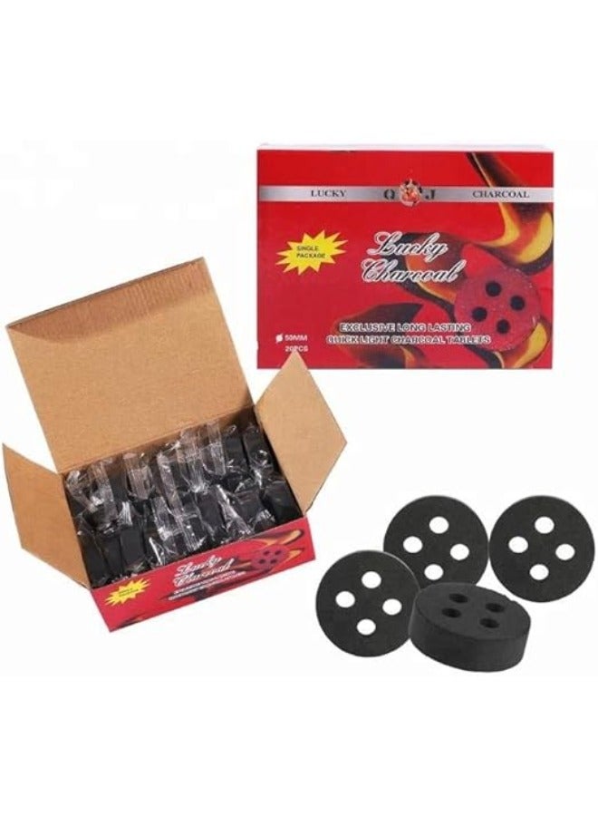 Lucky charcoal lite 20 pcs Of Smart Tablets for Bakhoor 50 MM - Image 2