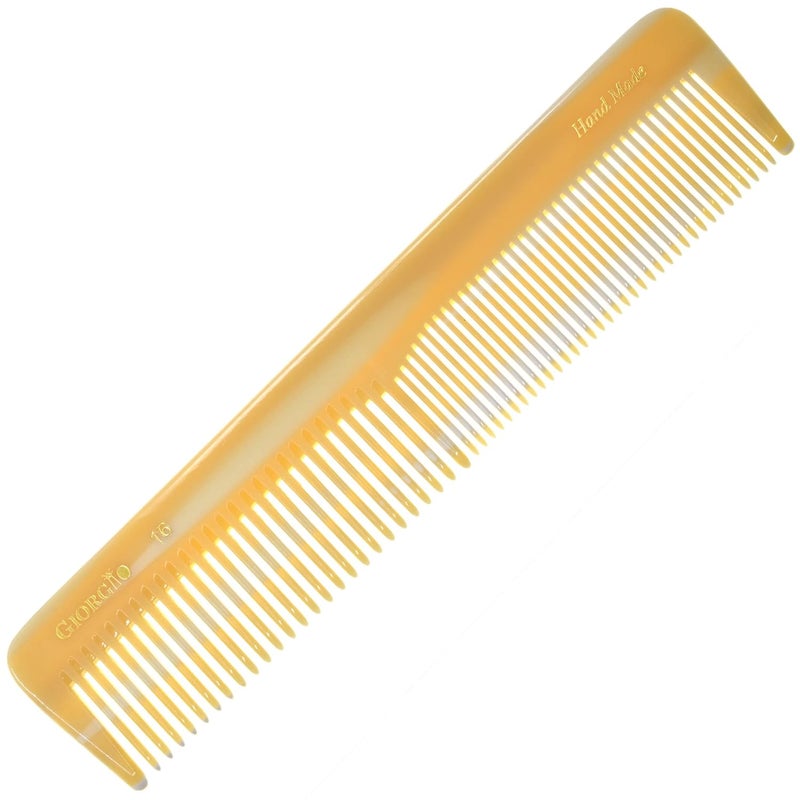 Giorgio GIVY16 Handmade Hair Comb Set  Fine and Wide Tooth Detangler for Styling Detangling and Barber Use  Saw Cut Comb for Men and Women
