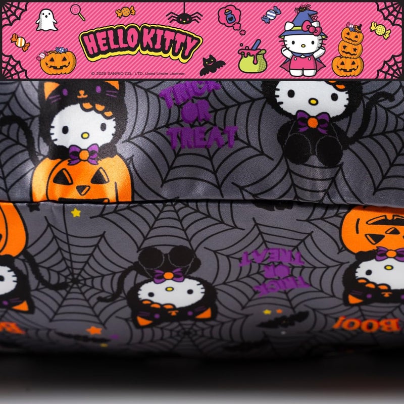 Franco Sanrio Hello Kitty Skeleton Halloween Beauty Silky Satin Standard Reversible Pillowcase Cover 20x30 for Hair and Skin  (Officially Licensed Product) by Franco Collectibles - Image 3