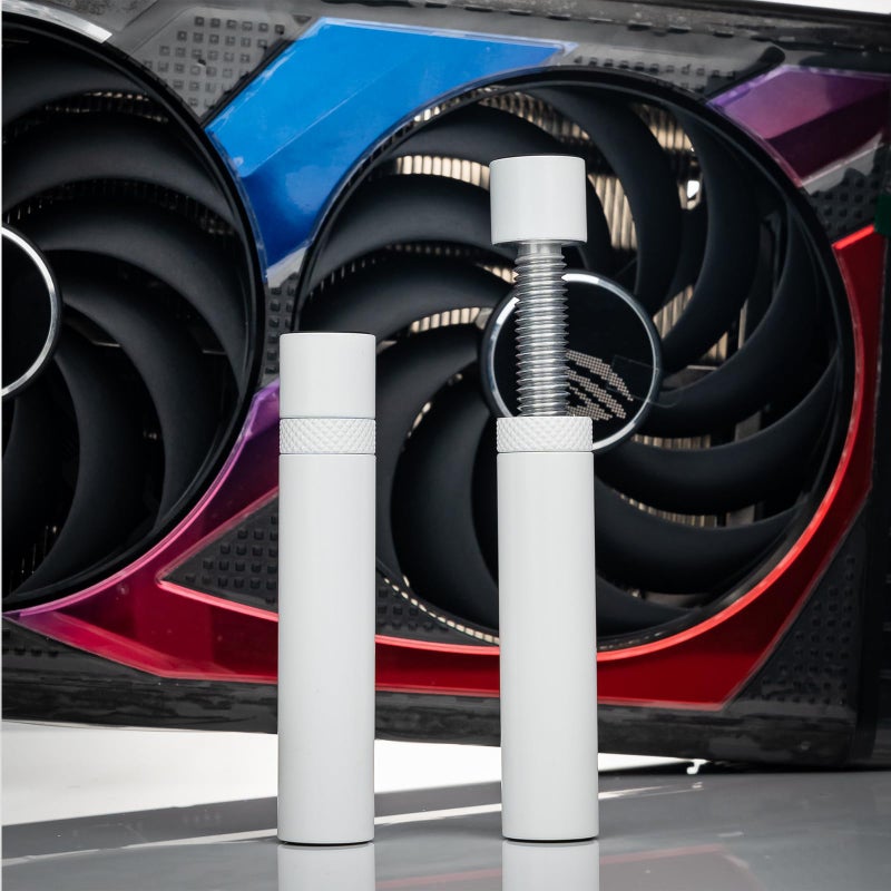 Uyubao GPU Support Bracket, Graphics Card GPU Brace Support, Video Card Sag Holder Bracket with Magnet & Non-Slip Sheet,White, L(74mm-120mm) - Image 5