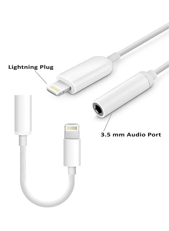 3.5mm Headphone Jack Adapter for iPhone, Lightning to AUX Audio Converter Compatible with iPhone 14/13/12/11/X/XS/8/7 – 1 Pack, White  - Image 3