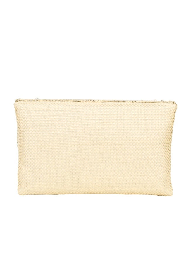 Dollar's Fashion Jute Clutch for Women JF322, Eco Friendly Handbag, Stylish Evening Party Purse, Mini Bag for Wedding, Beach, Casual and Formal Use, Lightweight with Secure Closure (Gold) - Image 4