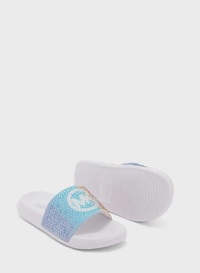 Michael Kors Youth Jett Charm Ombre Slides