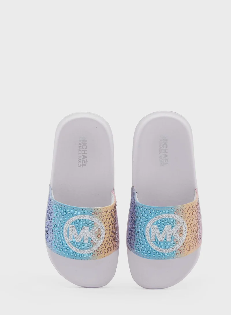 Michael Kors Youth Jett Charm Ombre Slides