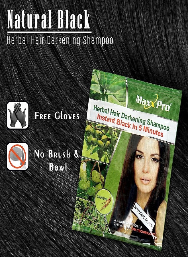 MAXXPRO Soft Black Hair Color Shampoo for Men and Women - Family Pack Natural Black Hair Dye Shampoo (Pack of 20) - Image 4