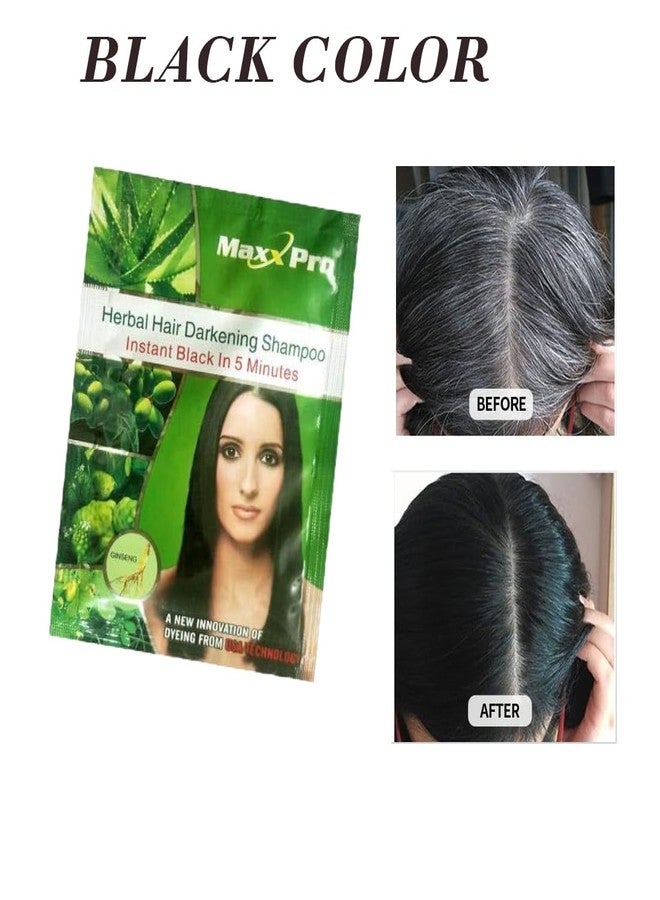 MAXXPRO Soft Black Hair Color Shampoo for Men and Women - Family Pack Natural Black Hair Dye Shampoo (Pack of 20) - Image 5