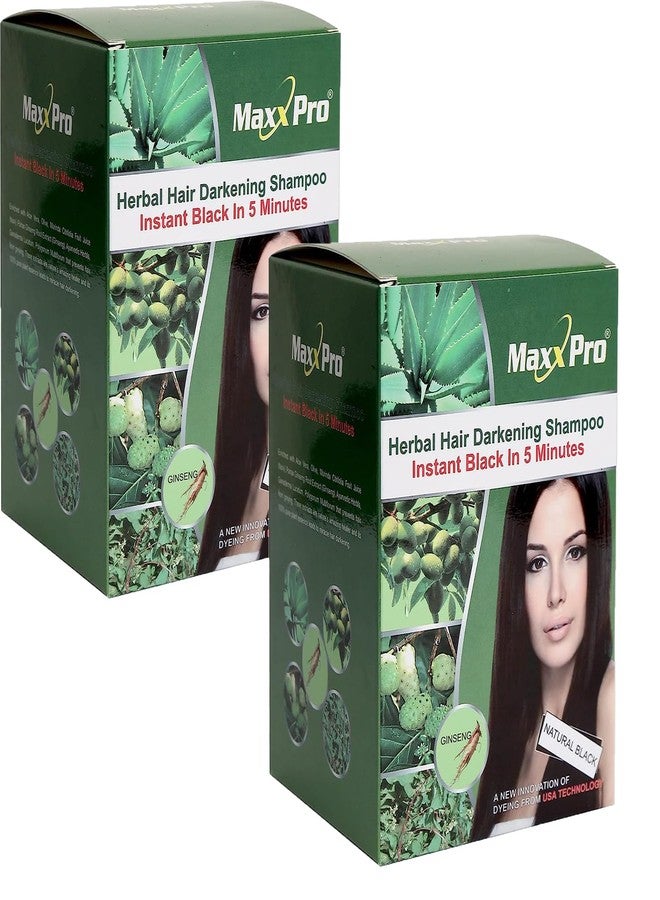 MAXXPRO Soft Black Hair Color Shampoo for Men and Women - Family Pack Natural Black Hair Dye Shampoo (Pack of 20) - Image 1