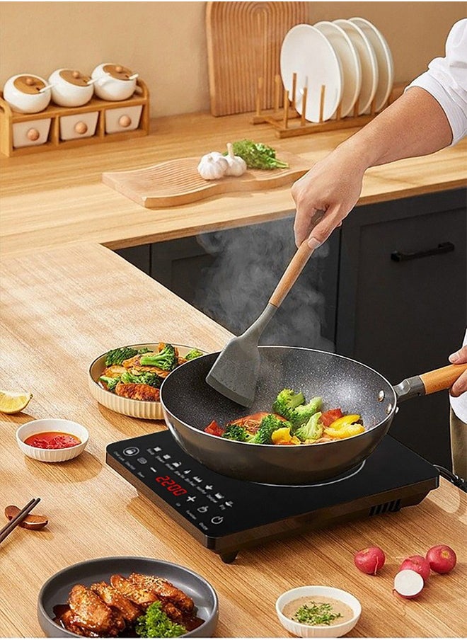 Arabest Induction Cooker,Portable Household Smart Cooktop,Black Crystal LED Touch Screen,Fast Heating,Suitable for Hotel/Home/Fast Food Restaurant  - Image 3